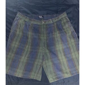 Polo Ralph Lauren Made in USA Green Plaid Denim Shorts